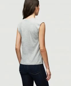 Frame-denim Women Le Mid Rise Muscle Tee -- Gris Heather