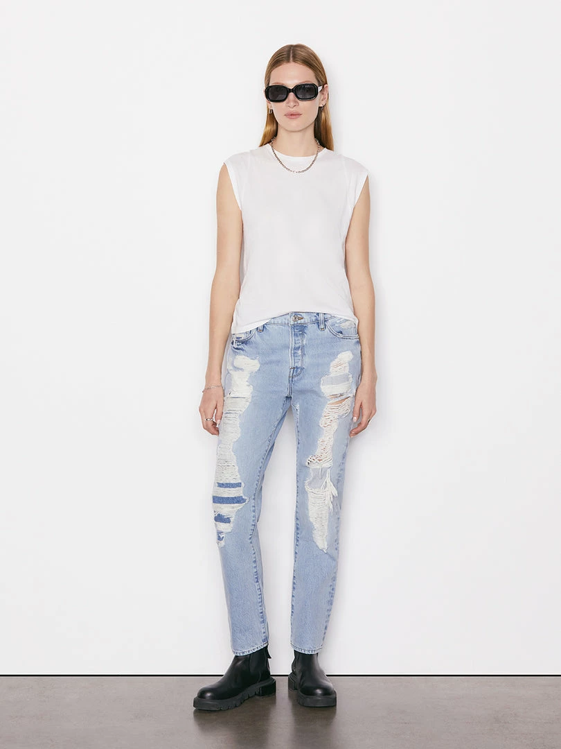 Cheapest βοΈ Frame-denim π© Women Le Mid Rise Muscle Tee -- Blanc β¨ 2 Frame-denim Women Le Mid Rise Muscle Tee -- Blanc