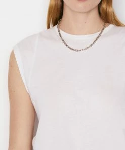 Cheapest βοΈ Frame-denim π© Women Le Mid Rise Muscle Tee -- Blanc β¨ 8 Frame-denim Women Le Mid Rise Muscle Tee -- Blanc