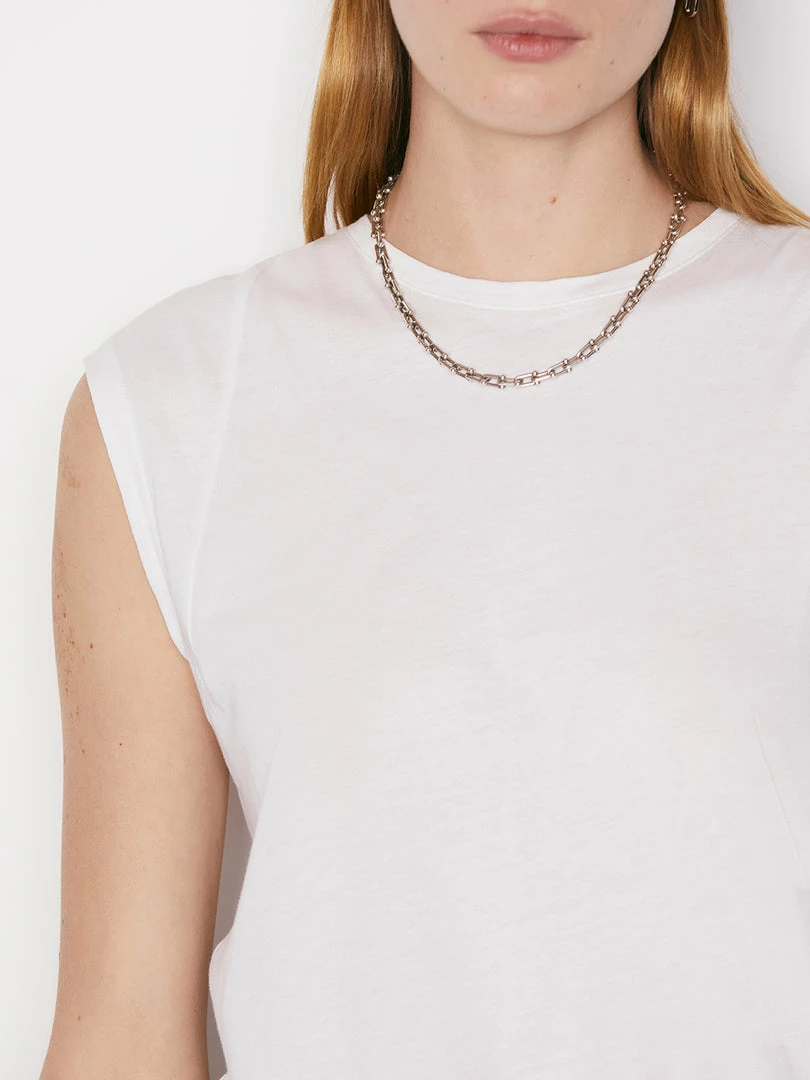 Cheapest βοΈ Frame-denim π© Women Le Mid Rise Muscle Tee -- Blanc β¨ 3 Frame-denim Women Le Mid Rise Muscle Tee -- Blanc