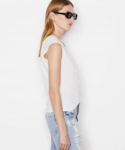 Cheapest βοΈ Frame-denim π© Women Le Mid Rise Muscle Tee -- Blanc β¨ 11 Frame-denim Women Le Mid Rise Muscle Tee -- Blanc