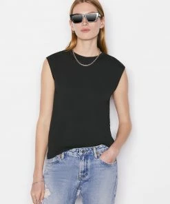 Frame-denim Le Mid Rise Muscle Tee -- Noir Women