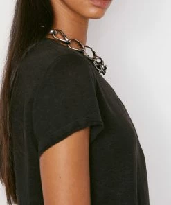 Frame-denim Easy True Tee -- Noir