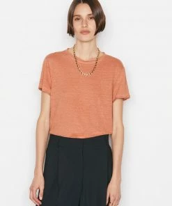 Frame-denim Easy True Tee -- Terracotta