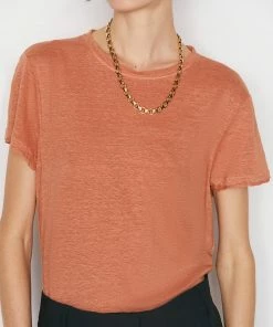 Frame-denim Easy True Tee -- Terracotta