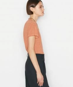 Frame-denim Easy True Tee -- Terracotta