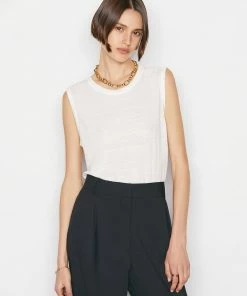 Frame-denim Women Swingy Muscle Tank -- Blanc