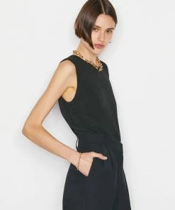 Frame-denim Women Swingy Muscle Tank -- Noir