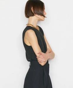 Frame-denim Women Swingy Muscle Tank -- Noir