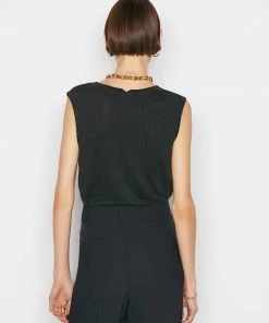 Frame-denim Women Swingy Muscle Tank -- Noir