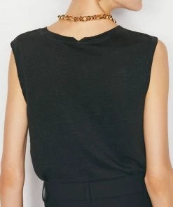 Frame-denim Women Swingy Muscle Tank -- Noir