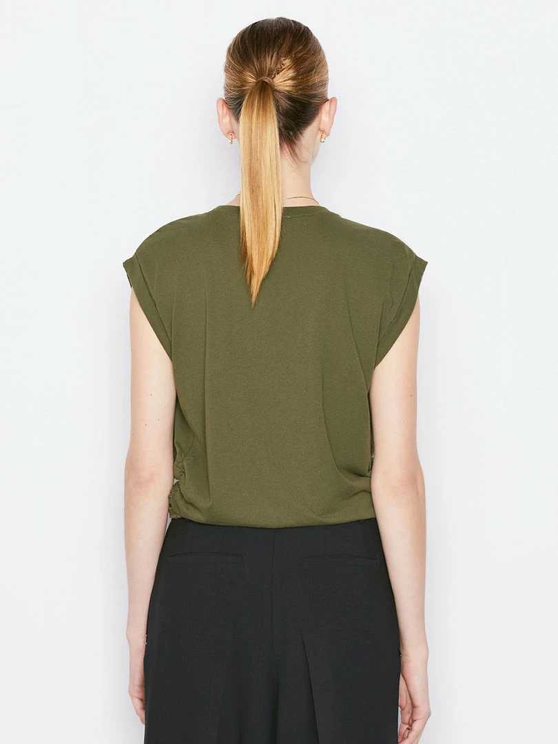 Cheapest π Frame-denim π© Women Knotted Rolled Tee -- Fatigue π 4 Frame-denim Women Knotted Rolled Tee -- Fatigue