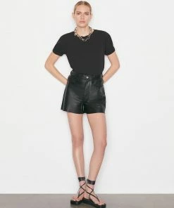 Frame-denim Rolled Sleeve Tee -- Noir Women