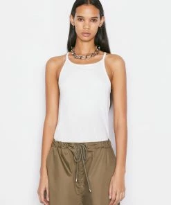 Frame-denim Le Mid Rise Cami -- Blanc Women