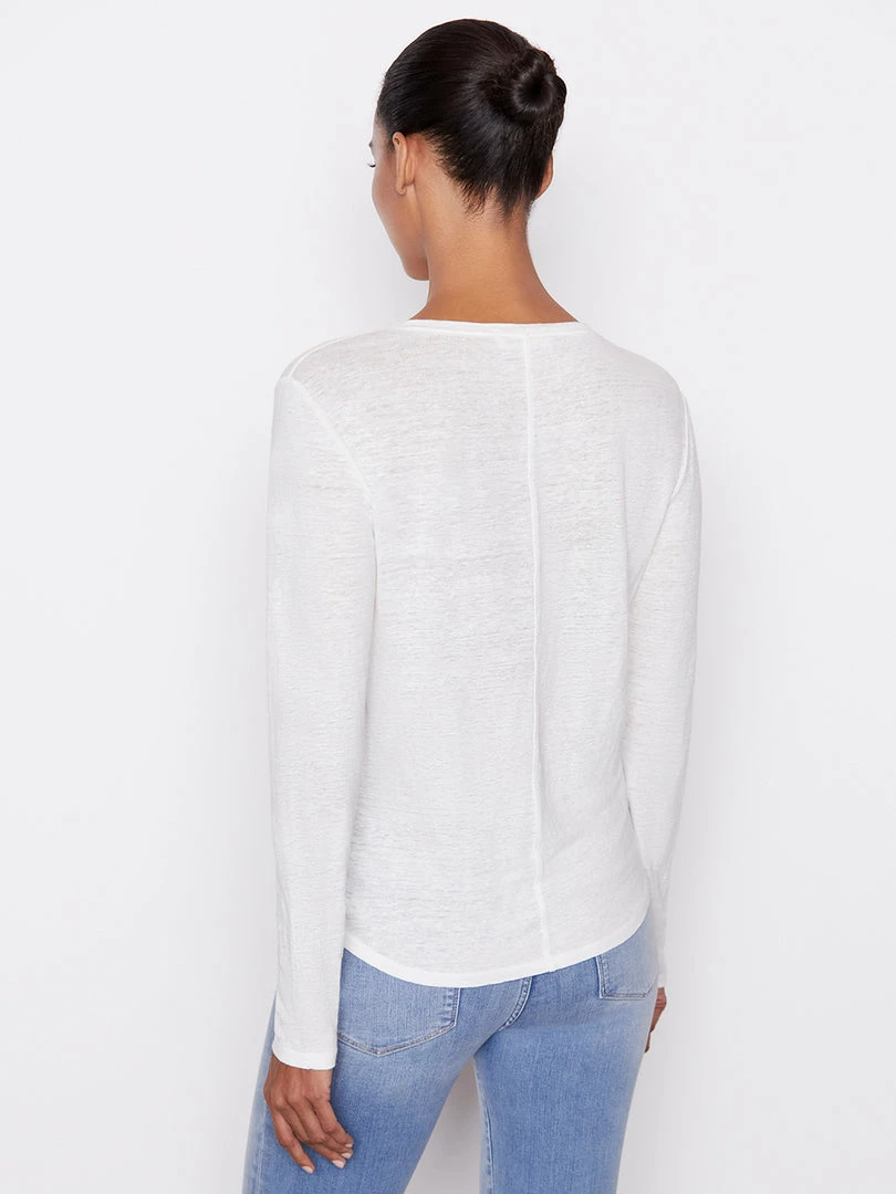 Promo βοΈ Frame-denim Easy Crew Long Sleeve -- Blanc π© Women π 4 Frame-denim Easy Crew Long Sleeve -- Blanc Women