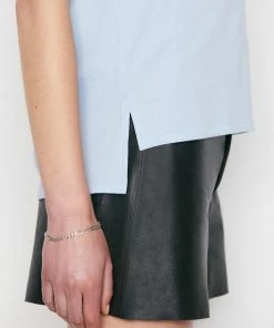 Frame-denim Le Mid Muscle Crew -- Chambray Blue