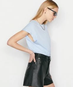 Frame-denim Le Mid Muscle Crew -- Chambray Blue