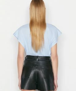 Frame-denim Le Mid Muscle Crew -- Chambray Blue