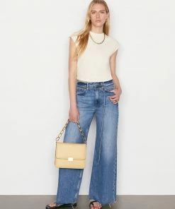 Frame-denim Women Cropped Mock Neck -- Bone