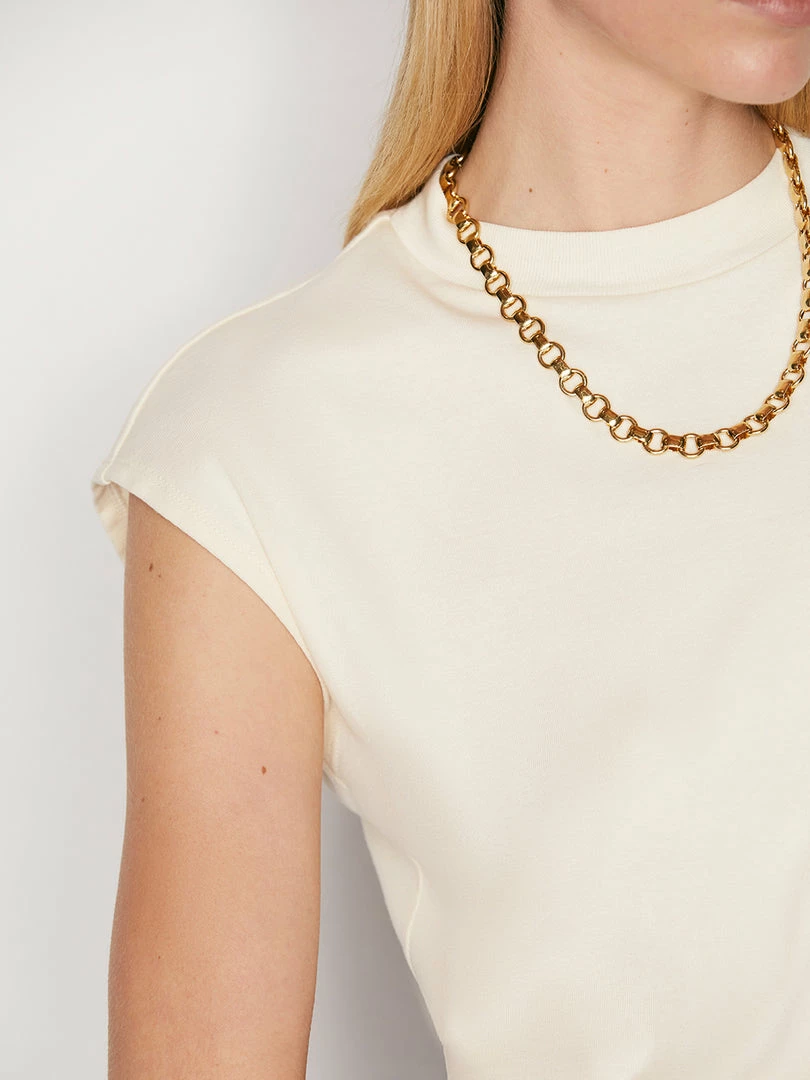 Budget π Frame-denim π© Women Cropped Mock Neck -- Bone π€© 5 Frame-denim Women Cropped Mock Neck -- Bone