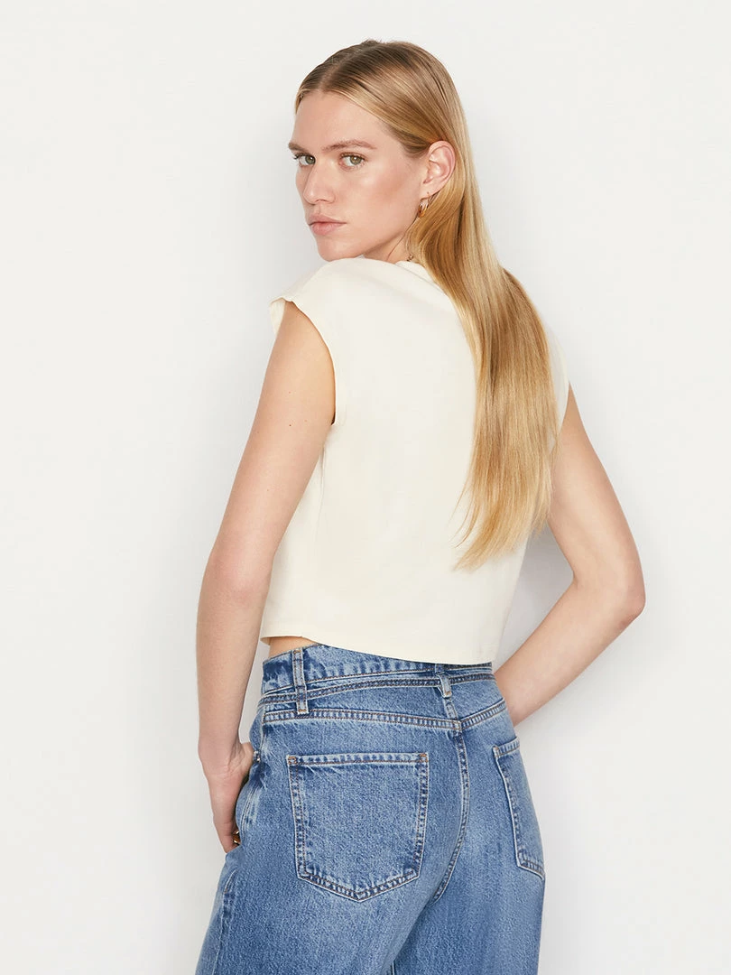 Budget π Frame-denim π© Women Cropped Mock Neck -- Bone π€© 3 Frame-denim Women Cropped Mock Neck -- Bone
