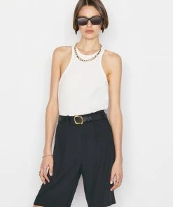 Frame-denim Ringer Tank -- Blanc