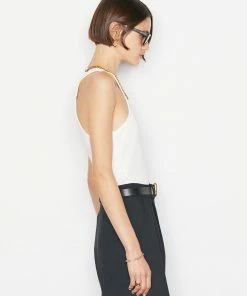 Frame-denim Ringer Tank -- Blanc