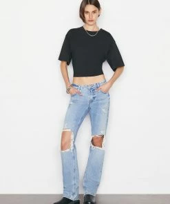 Frame-denim Elastic Back Tee -- Noir Women