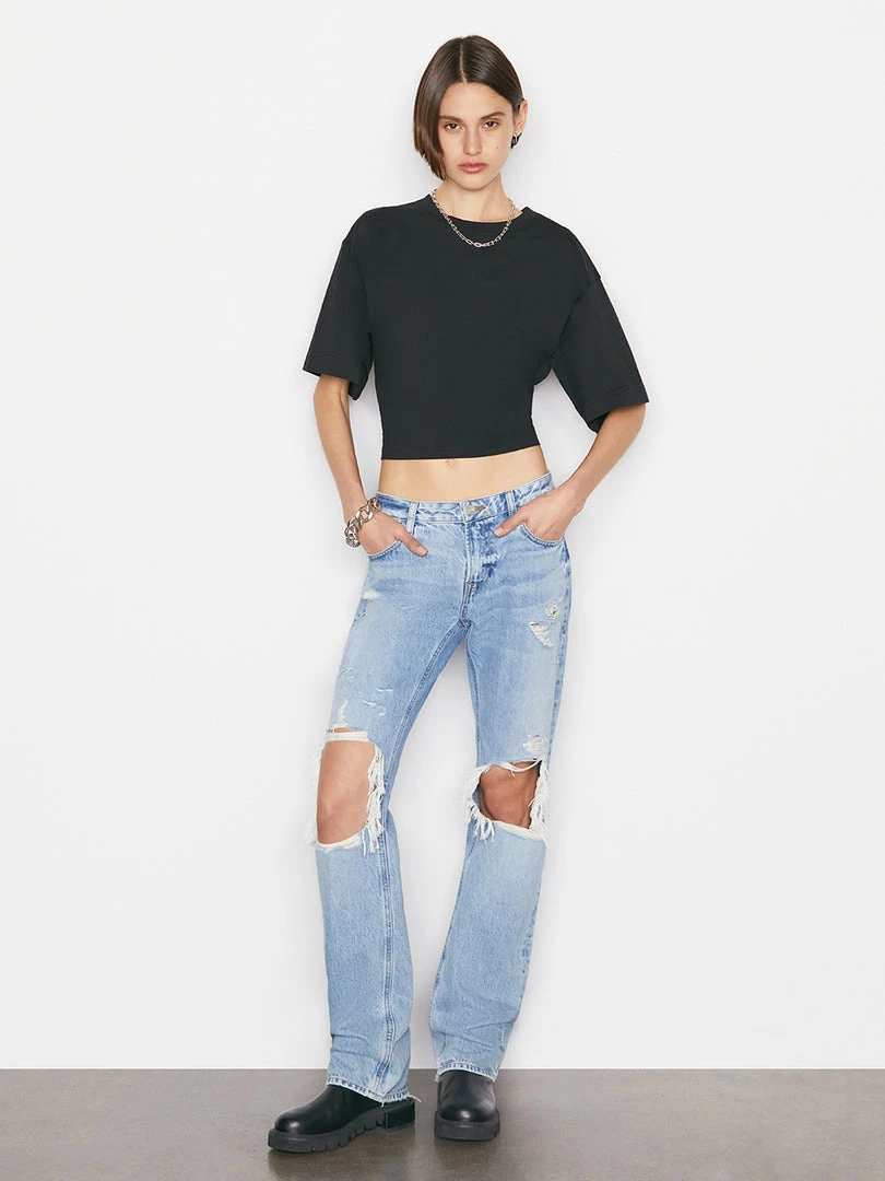 Deals π Frame-denim Elastic Back Tee -- Noir π© Women π 2 Frame-denim Elastic Back Tee -- Noir Women