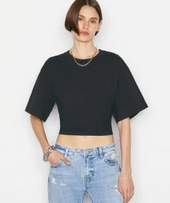 Frame-denim Elastic Back Tee -- Noir Women