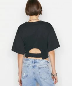 Deals π Frame-denim Elastic Back Tee -- Noir π© Women π 11 Frame-denim Elastic Back Tee -- Noir Women
