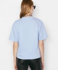 Outlet π Frame-denim π© Women Oversized Abstract Tee -- Chambray Blue π 11 Frame-denim Women Oversized Abstract Tee -- Chambray Blue