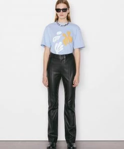 Frame-denim Women Oversized Abstract Tee -- Chambray Blue