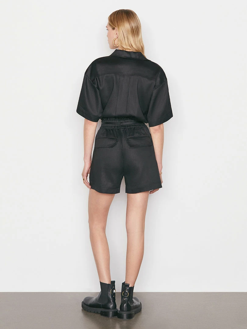 Promo π Frame-denim Patch Pocket Romper -- Noir π© Women β 6 Frame-denim Patch Pocket Romper -- Noir Women
