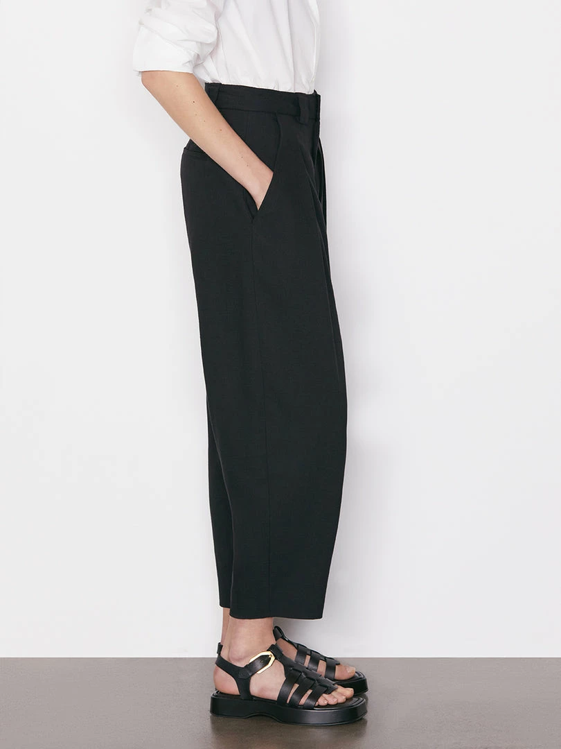 Hot Sale π Frame-denim Pleated Crop Trouser -- Noir π― 4 Frame-denim Pleated Crop Trouser -- Noir