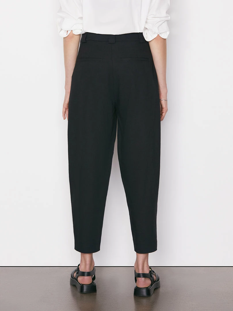 Hot Sale π Frame-denim Pleated Crop Trouser -- Noir π― 7 Frame-denim Pleated Crop Trouser -- Noir