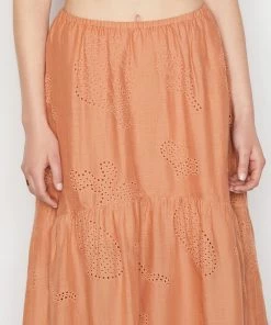 Promo π Frame-denim Eyelet Maxi π Skirt -- Terracotta π 12 Frame-denim Eyelet Maxi Skirt -- Terracotta