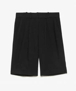 Frame-denim Women Relaxed Bermuda Short -- Noir
