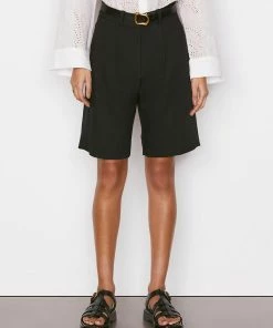 Frame-denim Women Relaxed Bermuda Short -- Noir