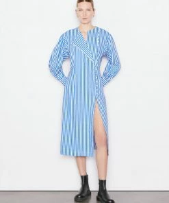 Frame-denim Button Detail Dress -- Jet Stream Multi Clothing