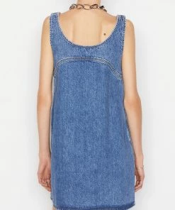 Frame-denim Micro Flare Denim Dress -- Molino