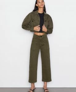 Frame-denim Women Oversized Pocket Utility Pant -- Washed Fatigue