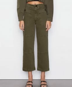 Frame-denim Women Oversized Pocket Utility Pant -- Washed Fatigue