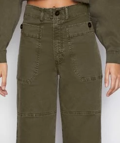 Frame-denim Women Oversized Pocket Utility Pant -- Washed Fatigue