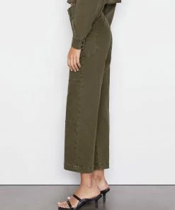 Frame-denim Women Oversized Pocket Utility Pant -- Washed Fatigue