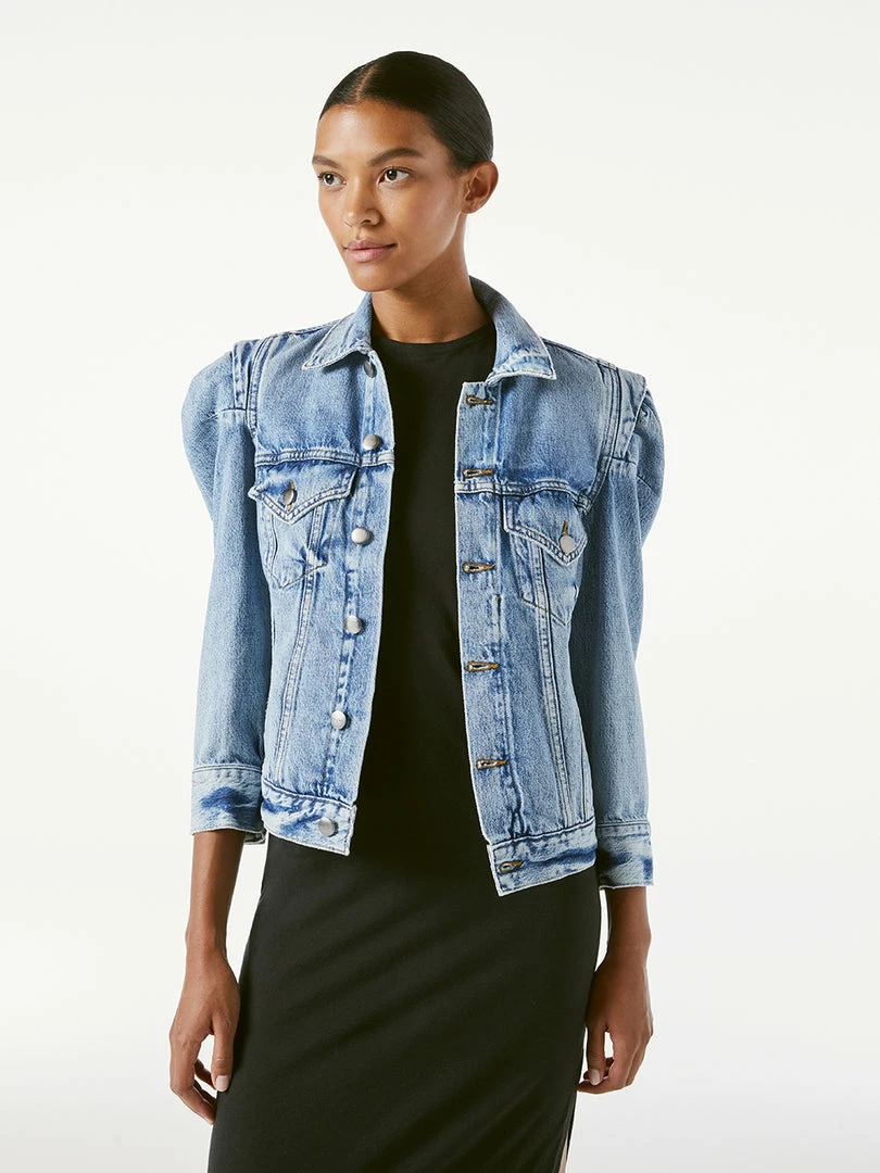 Top 10 β¨ Frame-denim Rosette Sleeve Jacket -- Langton π© Women π 1 Frame-denim Rosette Sleeve Jacket -- Langton Women