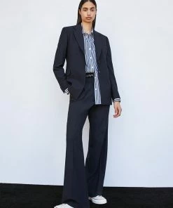 Frame-denim Women Ilona Oversized Shirt -- Navy Multi