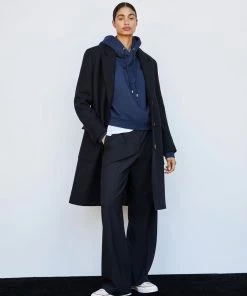 Frame-denim Ilona East Side Overcoat -- Noir Women