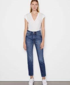 Frame-denim Women Le Sylvie Slender Straight Heritage -- Halston