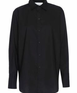 Frame-denim Women Ilona Oversized Shirt -- Noir